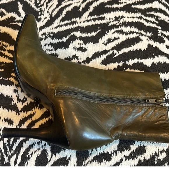 Charles David | Olive Stilleto Boots - Picture 12 of 12